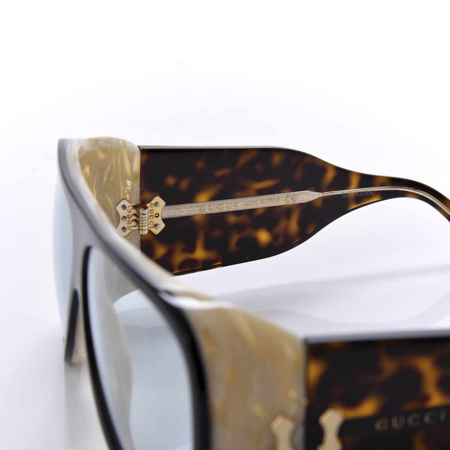Acetate Sunglasses GG0149S Black Horn