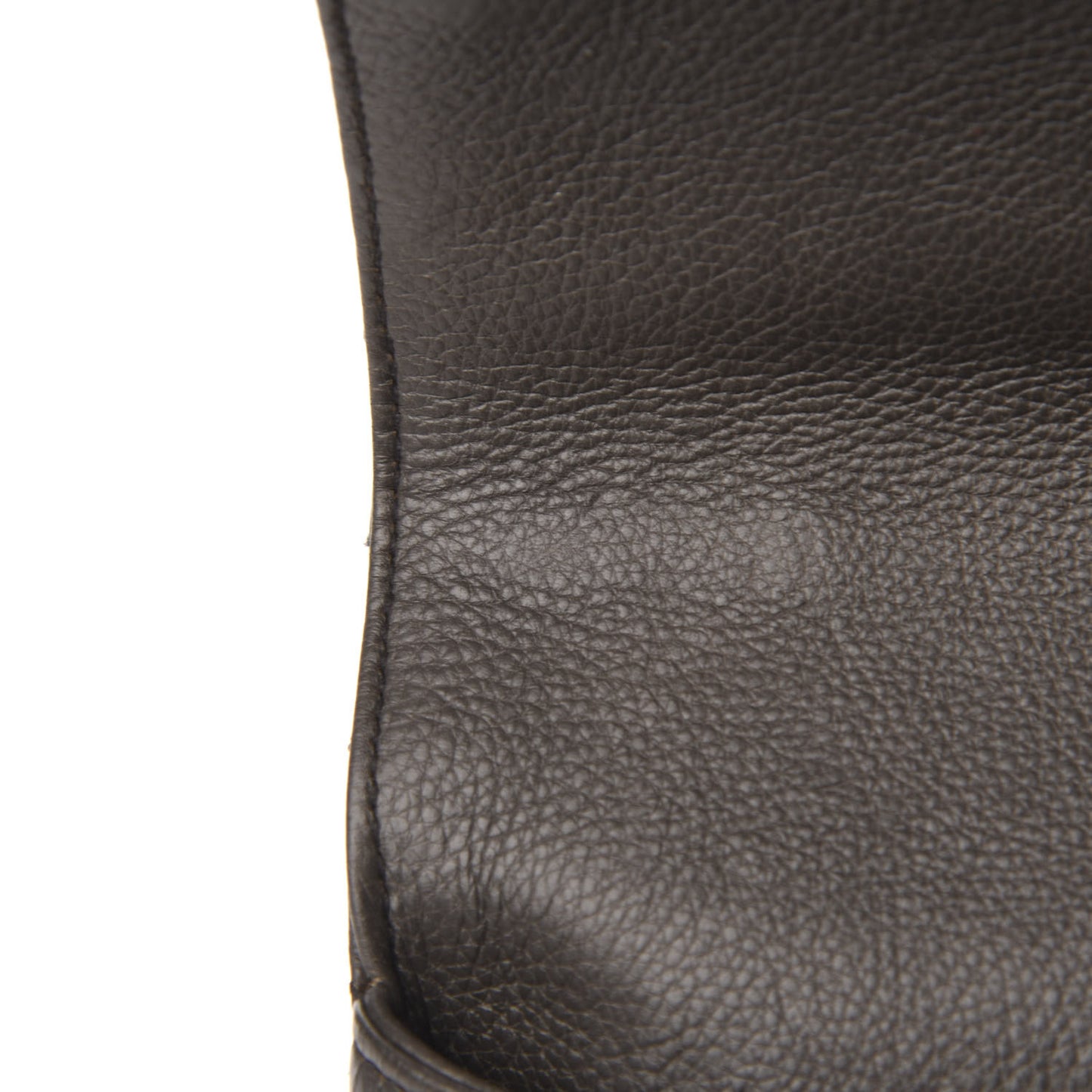 Sheepskin Matelasse Chevron Monogram Medium College Bag Asphalt