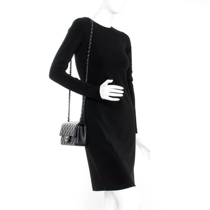 Chanel Lambskin Quilted Mini Rectangular Flap Black 2 of 7