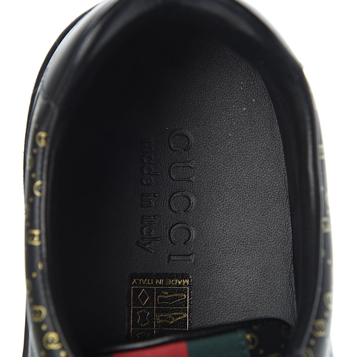 Gucci X DAPPER DAN Calfskin Laminated Ayers GG Micro Monogram Mens G74 Sneakers 9.5 Black 9 of 10