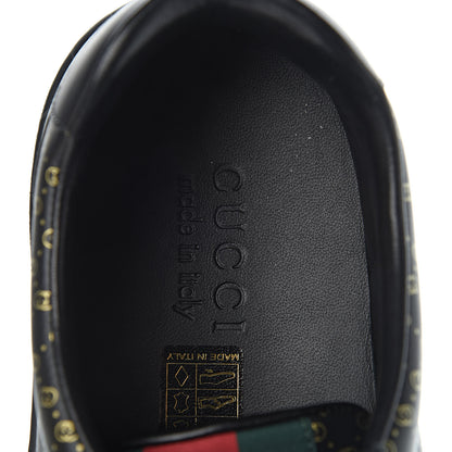 Gucci X DAPPER DAN Calfskin Laminated Ayers GG Micro Monogram Mens G74 Sneakers 9.5 Black 9 of 10
