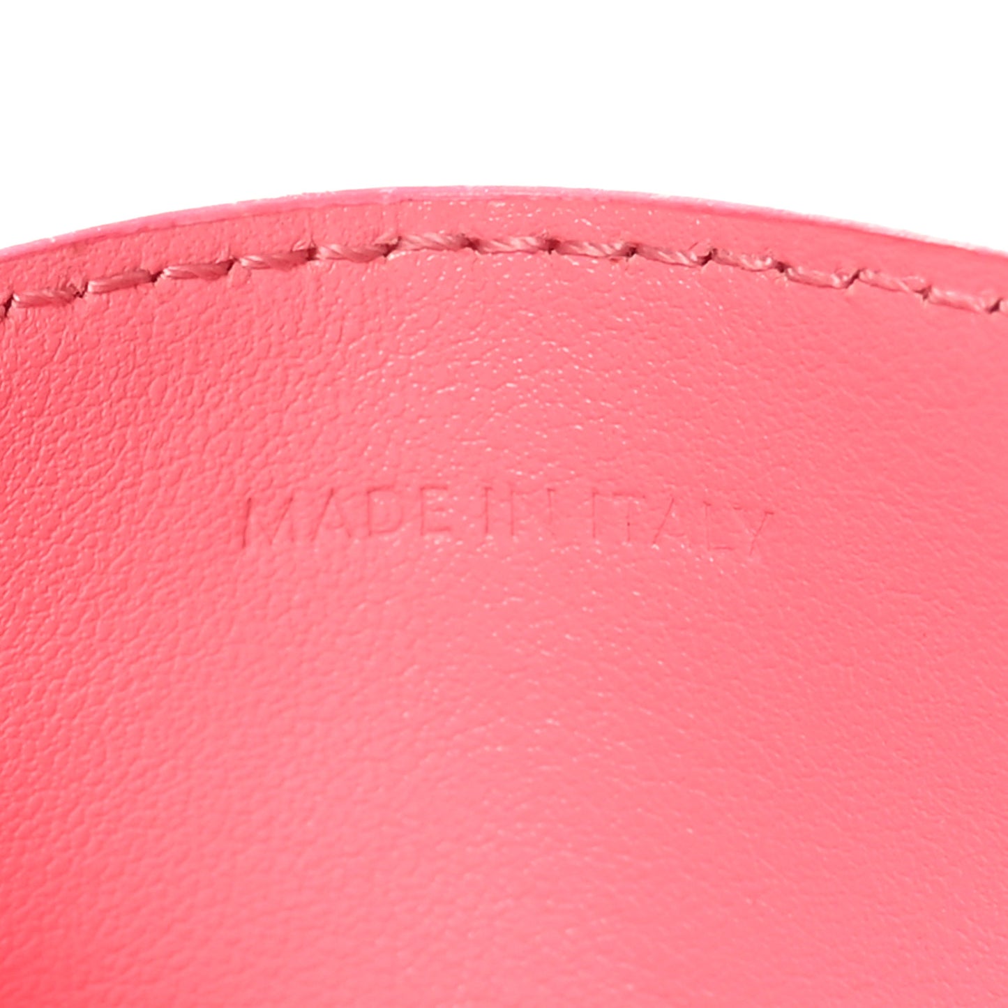 Drummed Calfskin Medium Half Zip Multifunction Wallet Coin Purse Pink