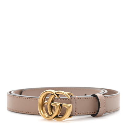 Gucci Calfskin Double G 20mm Belt 90 36 Porcelain Rose 1 of 4