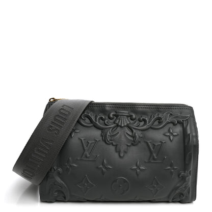 Louis Vuitton Calfskin Debossed Monogram Versailles City Keepall Dark Shadow Grey 1 of 9