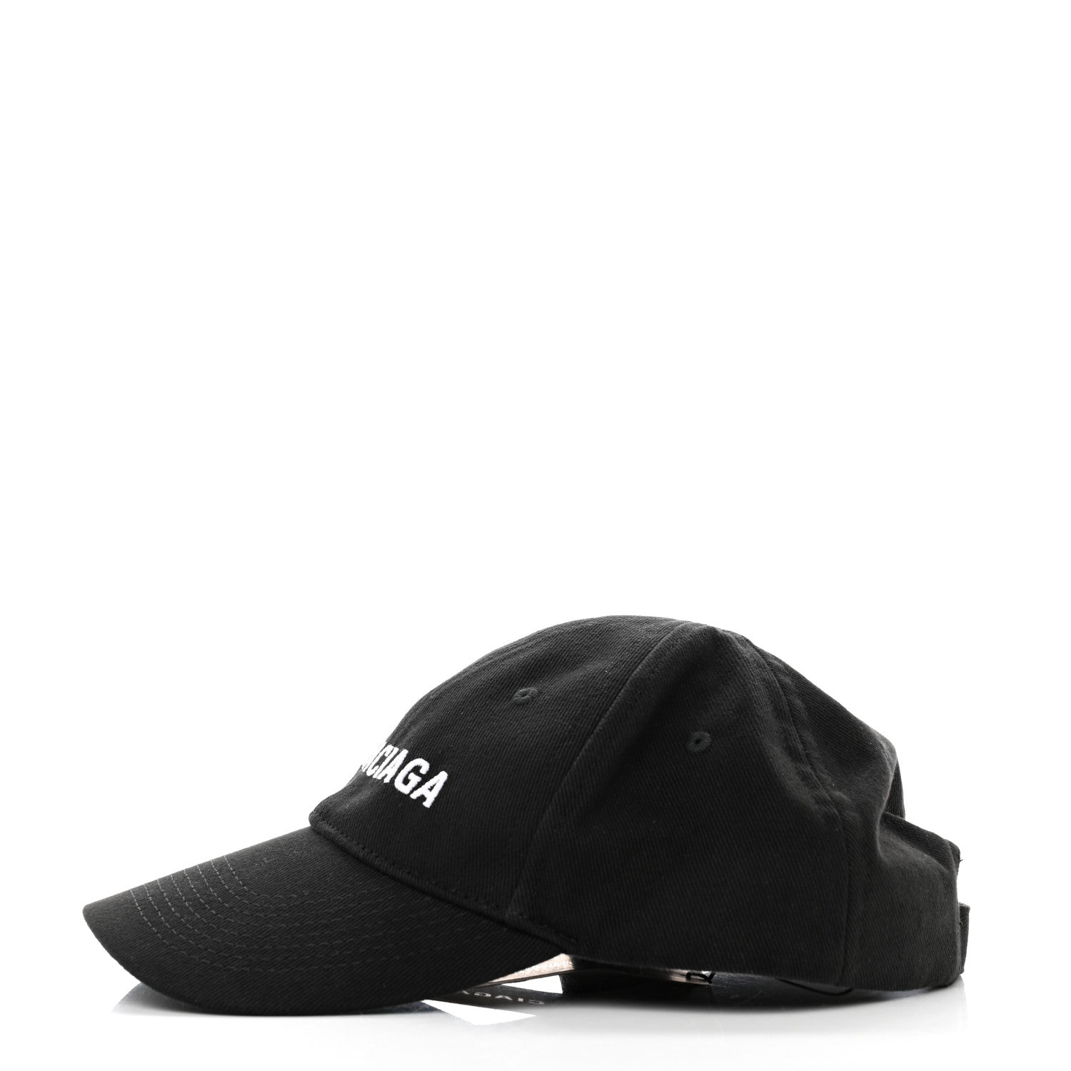 Balenciaga Bio Cotton Logo Classic Baseball Cap 59 L Black White 4 of 9