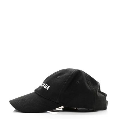 Balenciaga Bio Cotton Logo Classic Baseball Cap 59 L Black White 4 of 9
