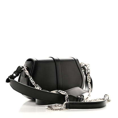 Versace Calfskin Medium Greca Goddess Shoulder Bag Black 2 of 12