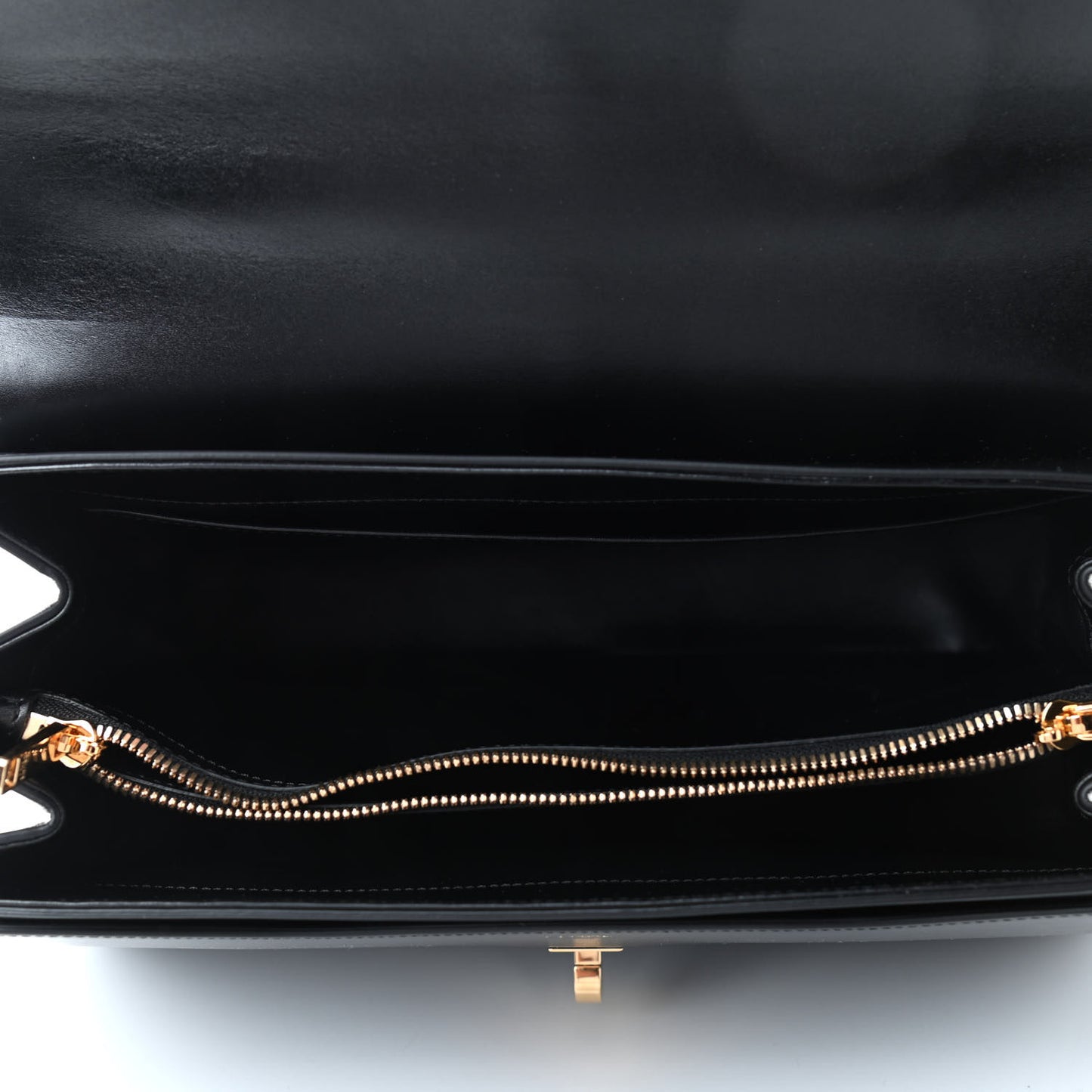 Satinated Calfskin Medium 16 Top Handle Bag Black