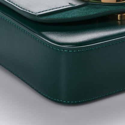Chloe Shiny Calfskin Suede Mini C Double Carry Green 10 of 11