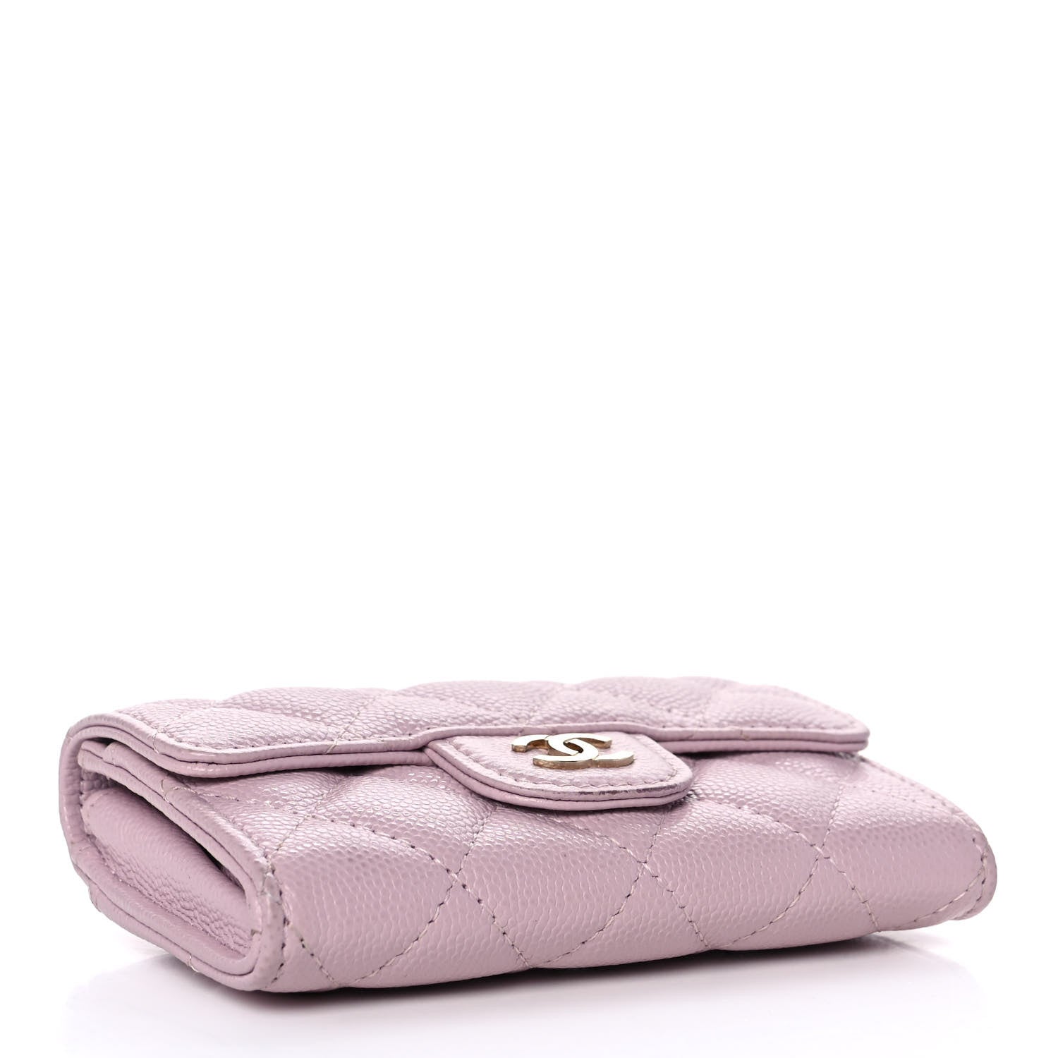 Chanel Caviar Quilted Flap Card Holder Wallet Light Pink 4 of 14