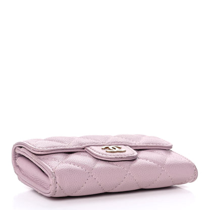 Chanel Caviar Quilted Flap Card Holder Wallet Light Pink 4 of 14