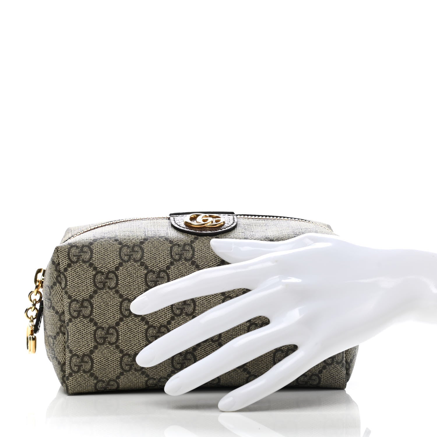 Gucci Soft GG Supreme Monogram Calfskin Medium Ophidia Cosmetic Case Beige Ebony New Acero 2 of 8