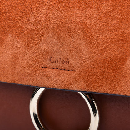 Chloe Suede Calfskin Medium Faye Shoulder Bag Tobacco 11 of 12