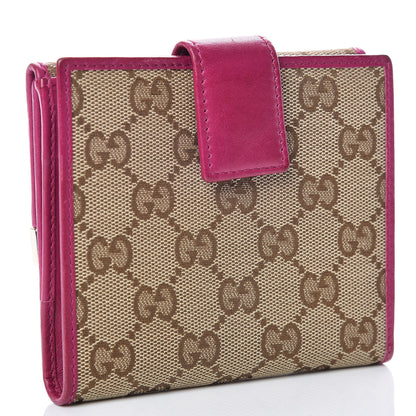 Gucci Monogram Dice French Flap Wallet Fuchsia 3 of 14
