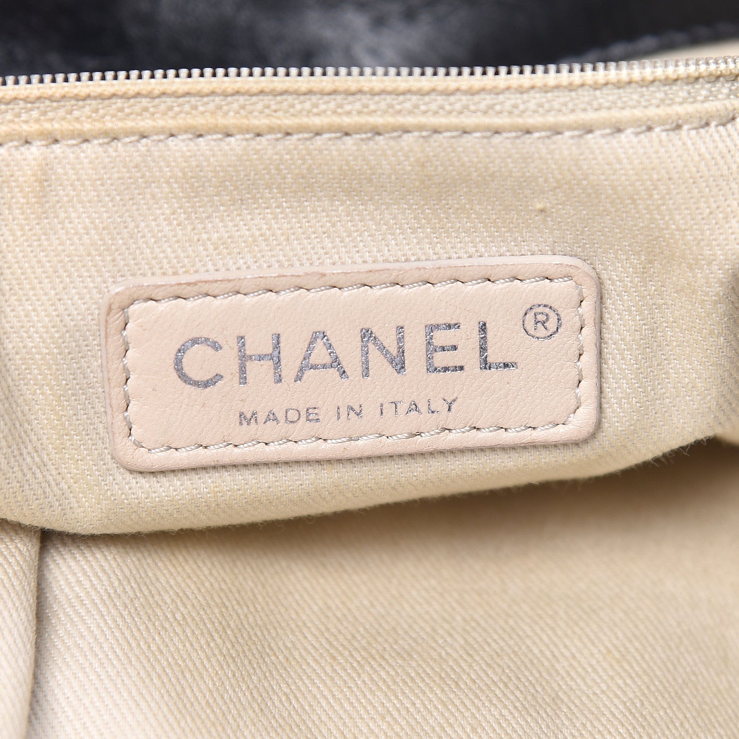 Chanel Glazed Goatskin Double Contrast Stitch Tote Black 6 of 13