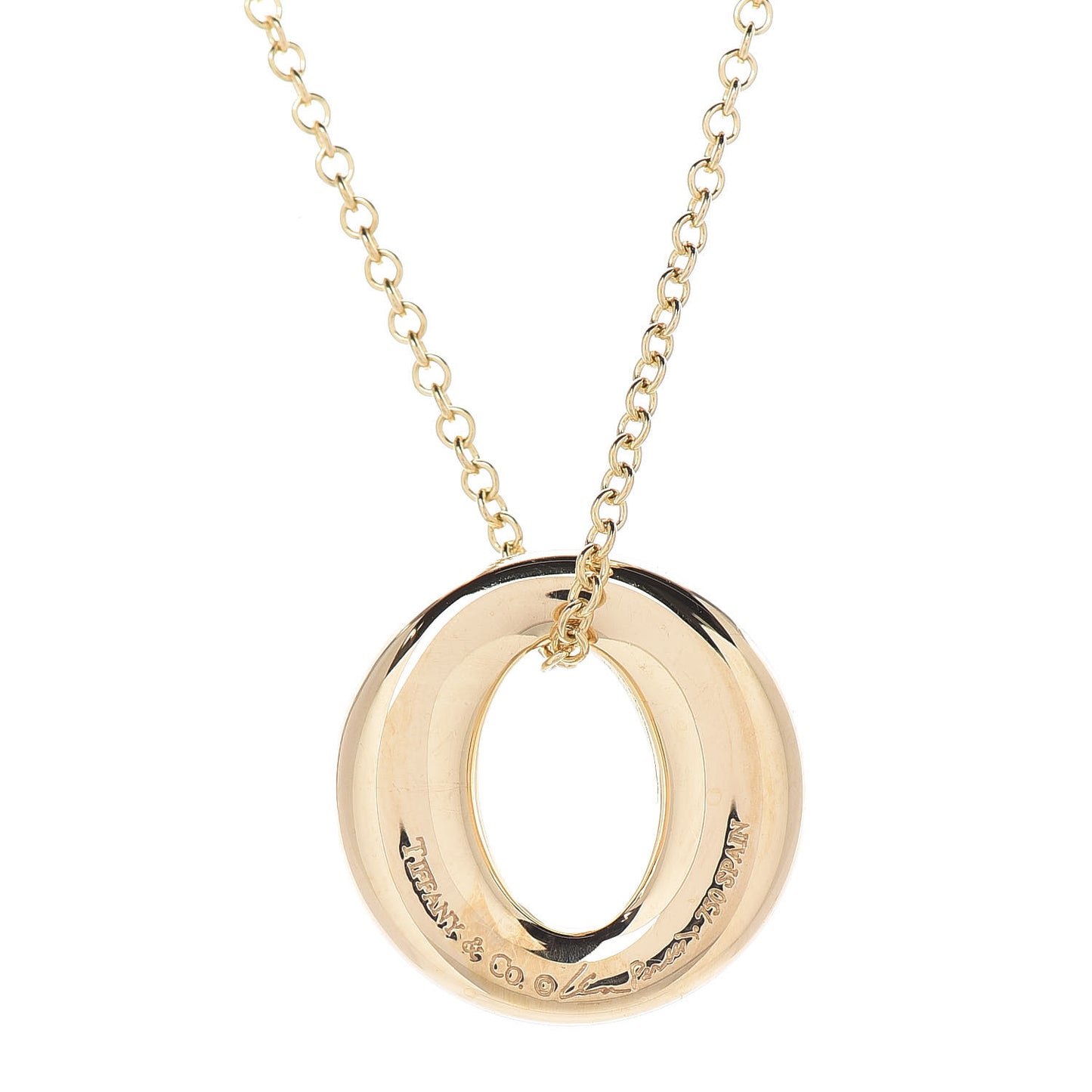 18K Yellow Gold Elsa Peretti Small Sevillana Pendant Necklace