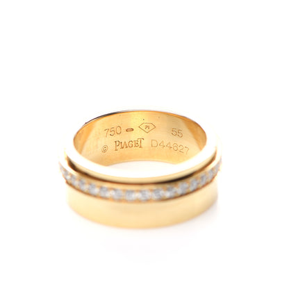 Piaget 18K Yellow Gold Diamond Possession One Row Ring 55 7.25 4 of 5