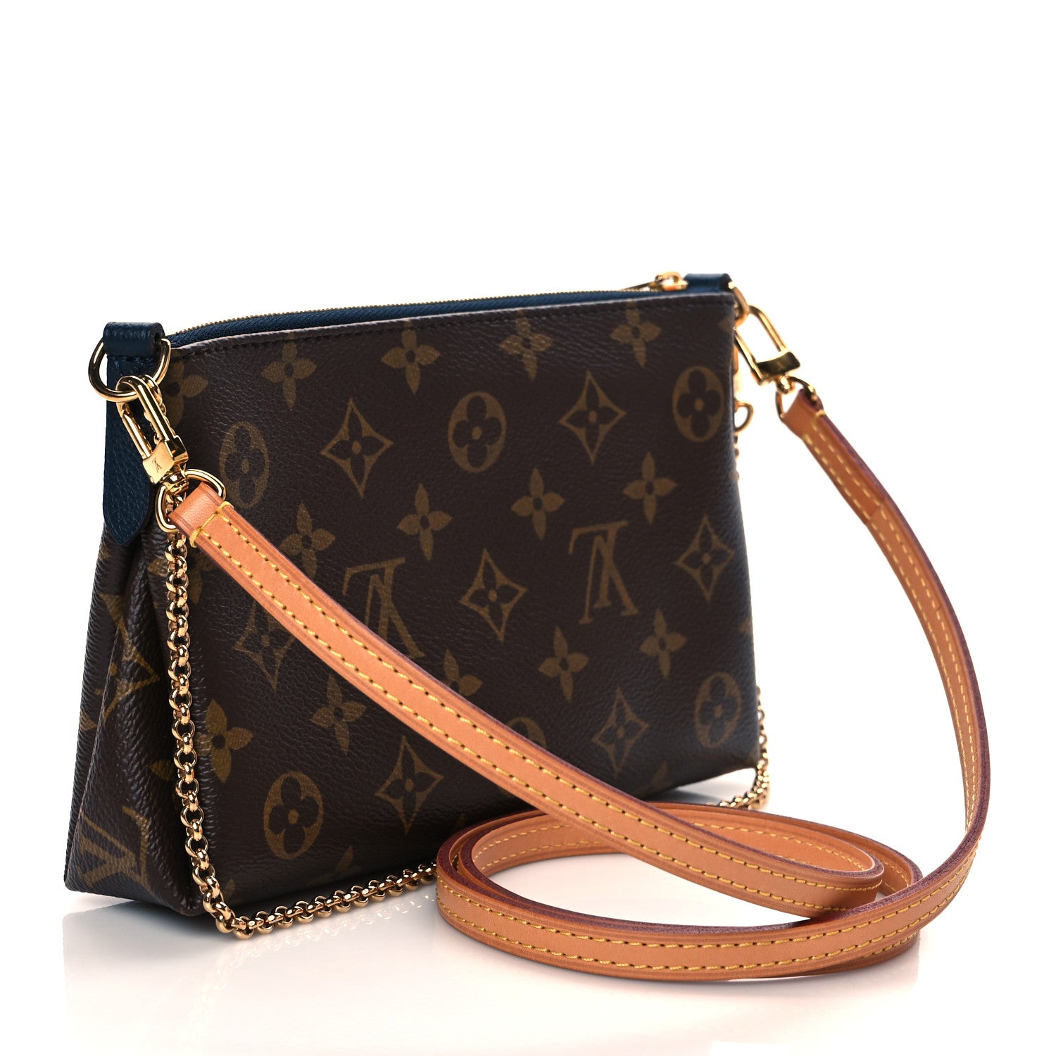 Louis Vuitton Monogram Pallas Clutch Blue Marine 3 of 10