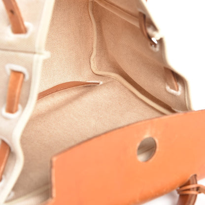 Hermes Toile Vache Calfskin Herbag 30 PM Backpack Natural 5 of 15