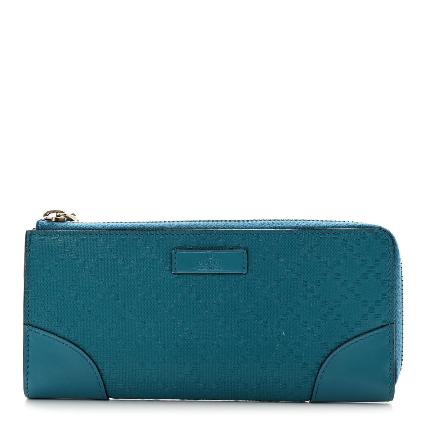 Bright Diamante Zip Around Wallet Turquoise