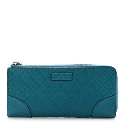Gucci Bright Diamante Zip Around Wallet Turquoise 1 of 10