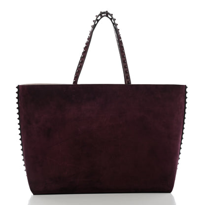 Valentino Garavani Suede Calfskin Rockstud Tote Maleficio 3 of 13