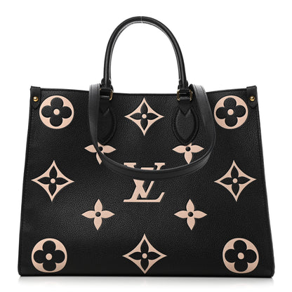 Louis Vuitton Empreinte Monogram Giant Onthego MM Black Beige 1 of 4