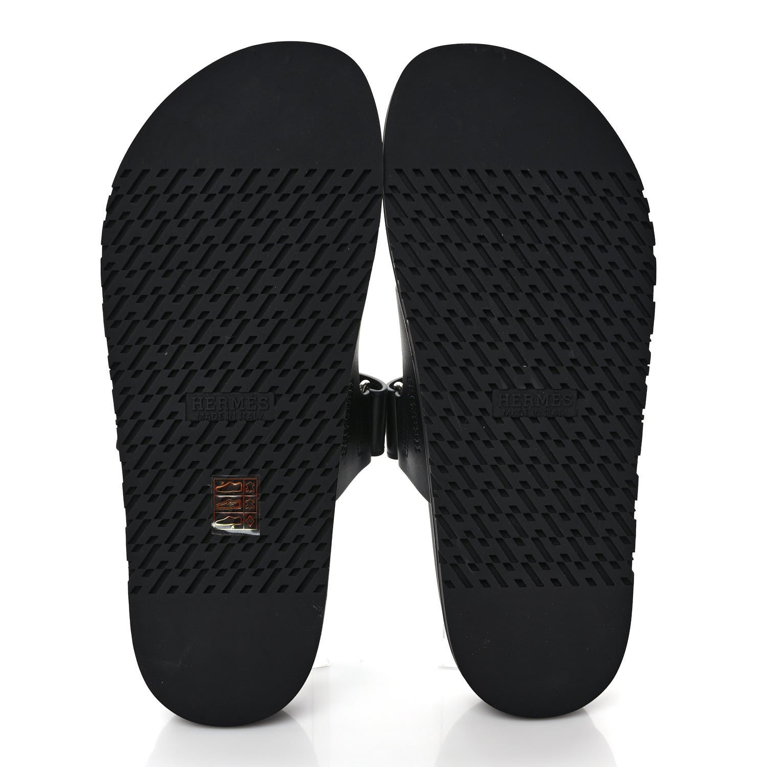 Hermes Calfskin Mens Chypre Sandals 42 Black 5 of 9