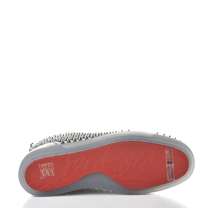 Christian Louboutin Specchio Mens Louis Spikes Flat Sneakers 41 Silver 6 of 8