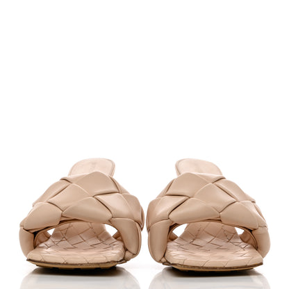 Bottega Veneta Nappa Maxi Intrecciato Lido Mule Sandals 37.5 Cipria 2 of 9