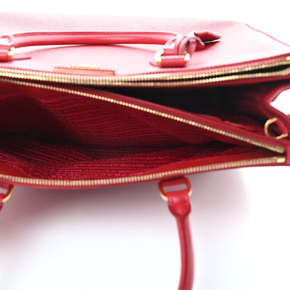 Prada Saffiano Medium Galleria Double Zip Tote Fuoco 7 of 15