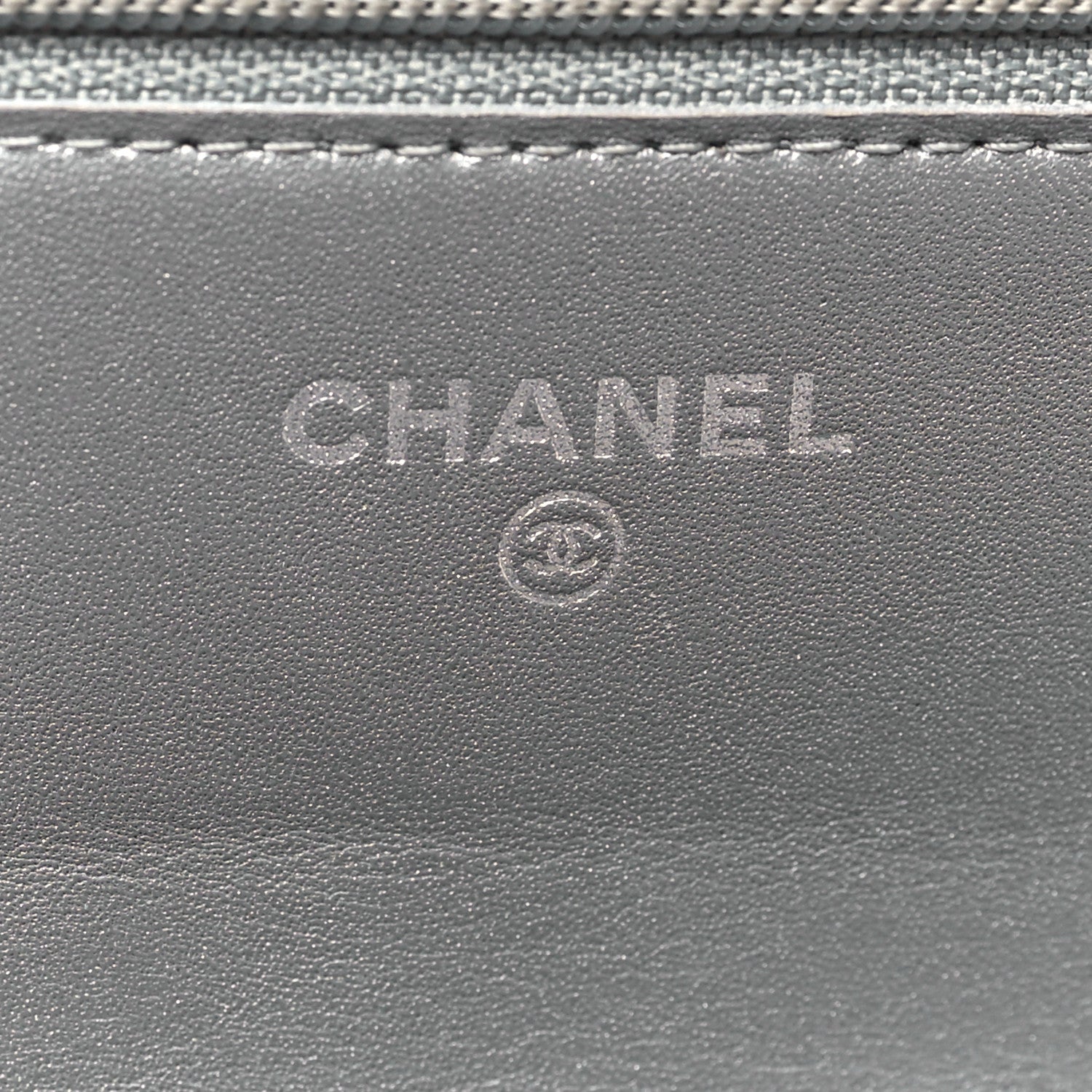 Chanel Metallic Aged Calfskin Quilted Reissue Wallet On Chain WOC Silver 6 of 12