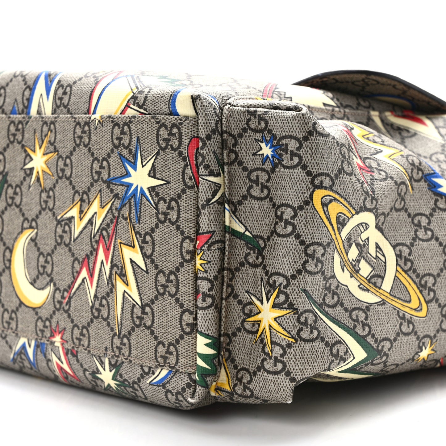GG Supreme Monogram Space Diaper Bag Red