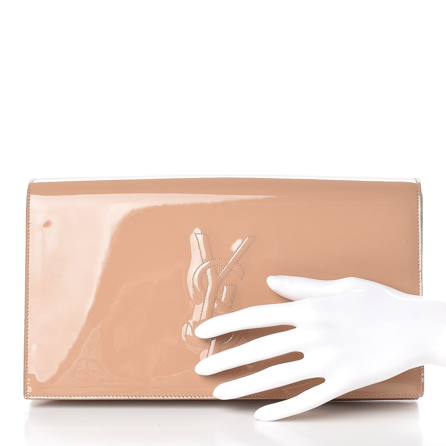 Patent Calfskin Monogram Large Belle De Jour Clutch Chair