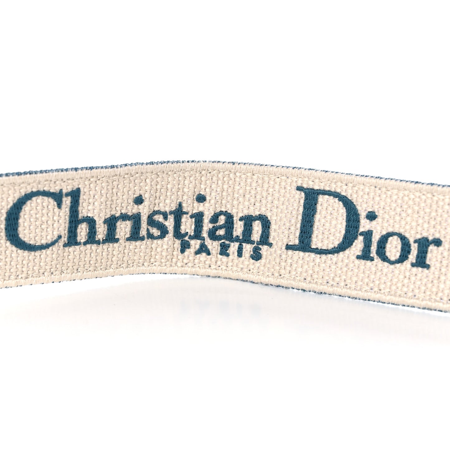 Canvas Embroidered Shoulder Strap Blue