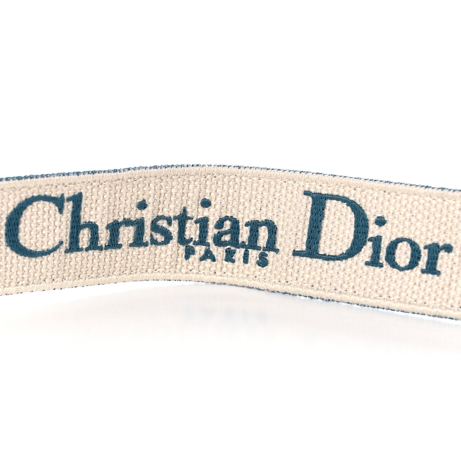 Christian Dior Canvas Embroidered Shoulder Strap Blue 6 of 6