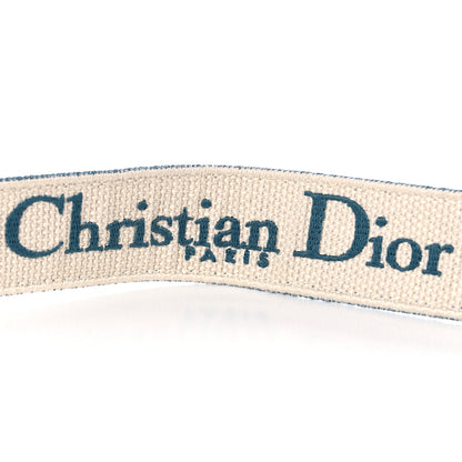 Christian Dior Canvas Embroidered Shoulder Strap Blue 6 of 6