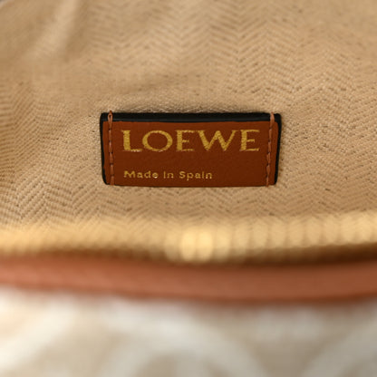 Loewe Jacquard Anagram Calfskin Small Cubi Bag Ecru Tan 7 of 11