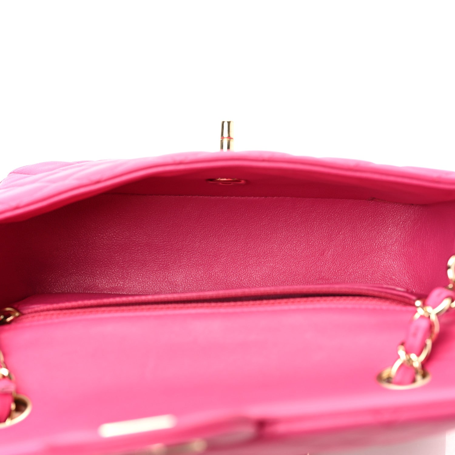 Chanel Lambskin Quilted Mini Rectangular Flap Fuchsia 5 of 10
