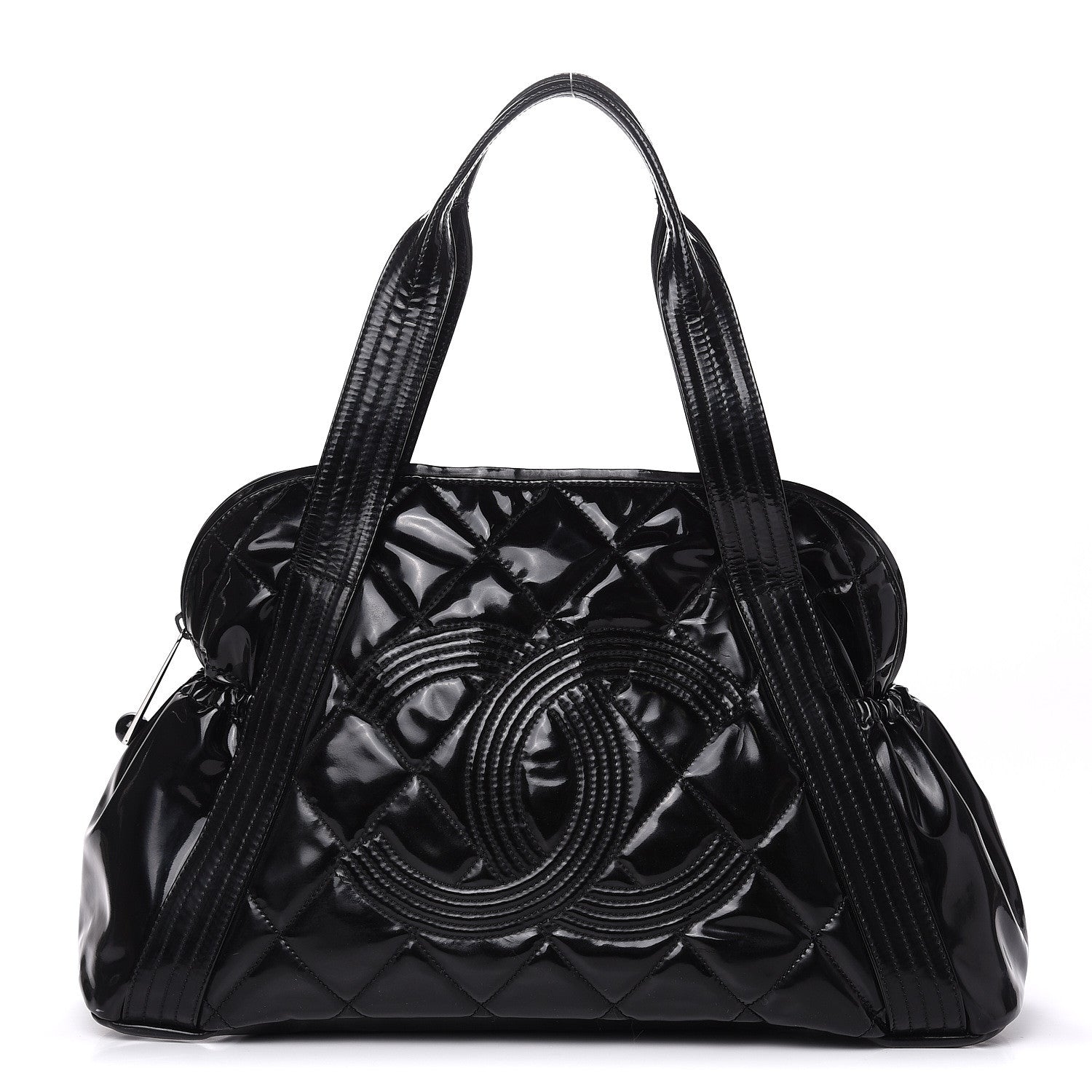 Chanel Vinyl Quilted CC Large Tote Black 1 of 13