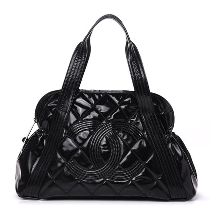 Chanel Vinyl Quilted CC Large Tote Black 1 of 13