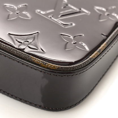 Louis Vuitton LOUIS VUITTON Vernis Monogram Mini Pochette Accessories Amarante 8 of 9