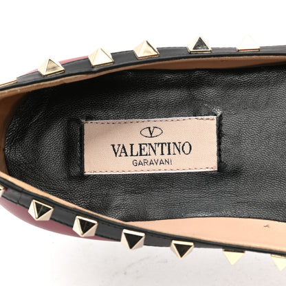 Valentino Garavani Nappa Rockstud Ballerina Flats 35 Scarlet Black 5 of 10