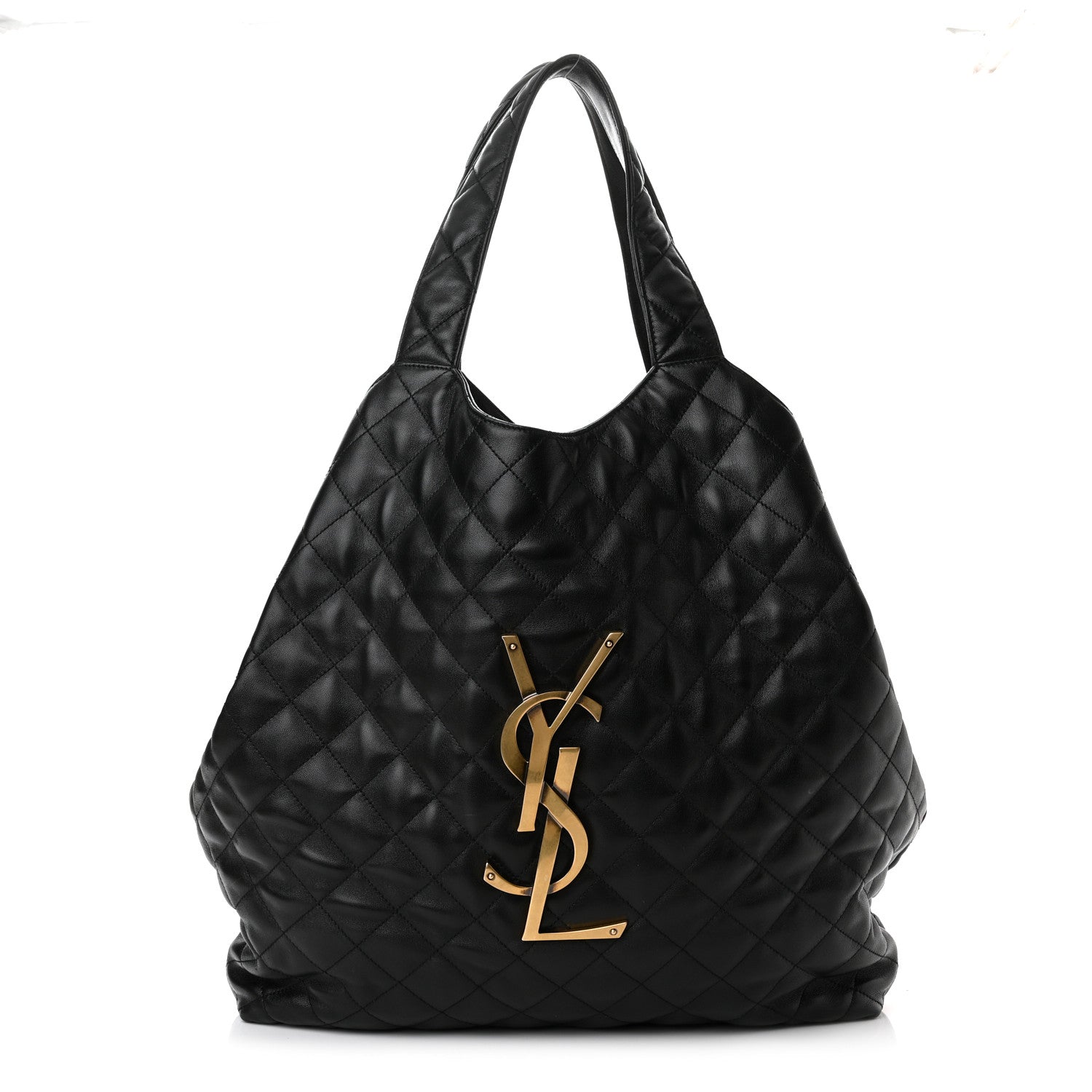 Saint Laurent Lambskin Quilted Maxi Icare Shopping Tote Black 3 of 11