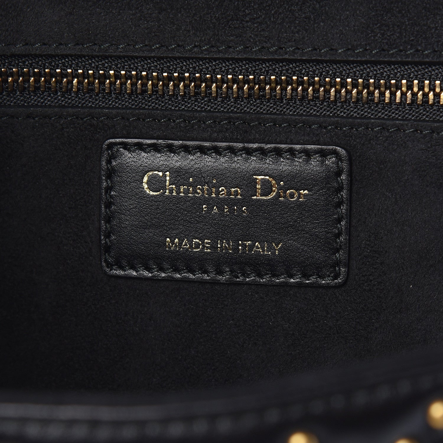 Christian Dior Lambskin Cannage Studded Large Dioraddict Flap Bag Black 6 of 9