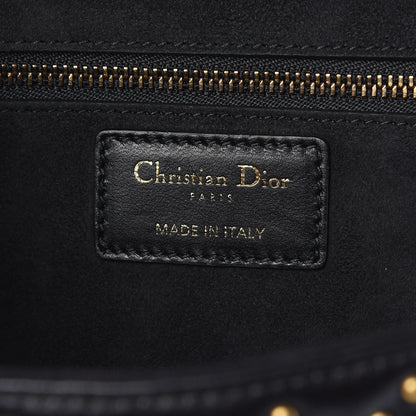 Christian Dior Lambskin Cannage Studded Large Dioraddict Flap Bag Black 6 of 9