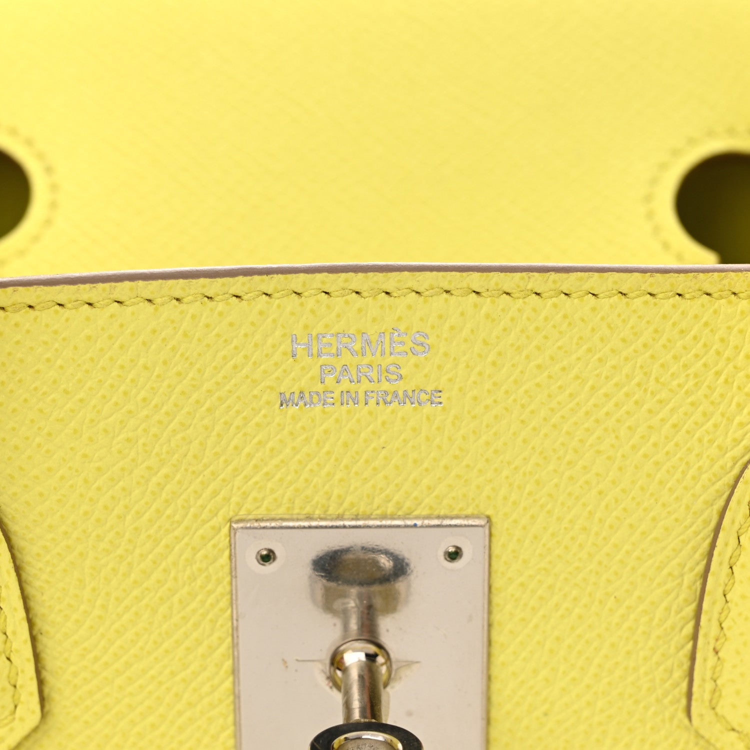 Hermes Epsom Birkin 30 Lime 7 of 14