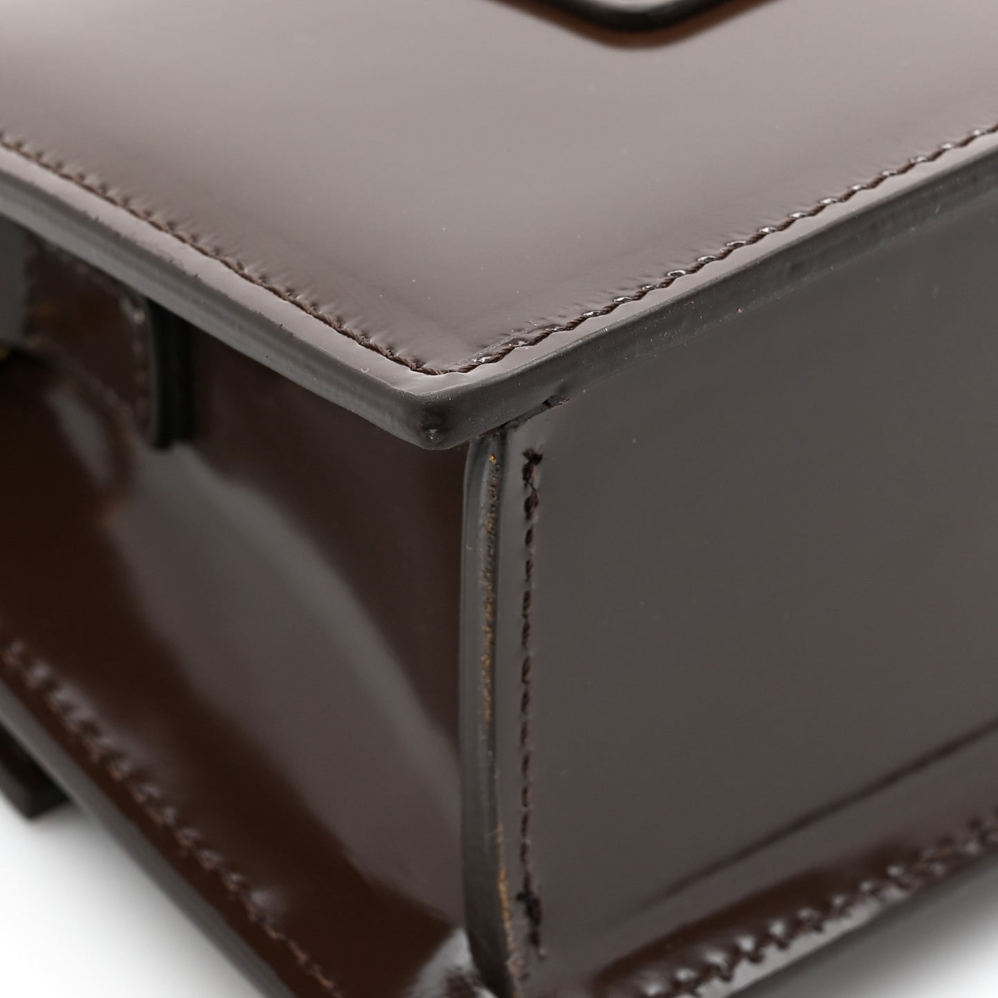 Glazed Calfskin Le Grand Bambino Midnight Brown