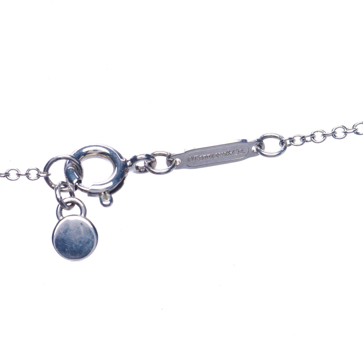 Sterling Silver Enamel Return to Tiffany Love Heart Necklace Blue