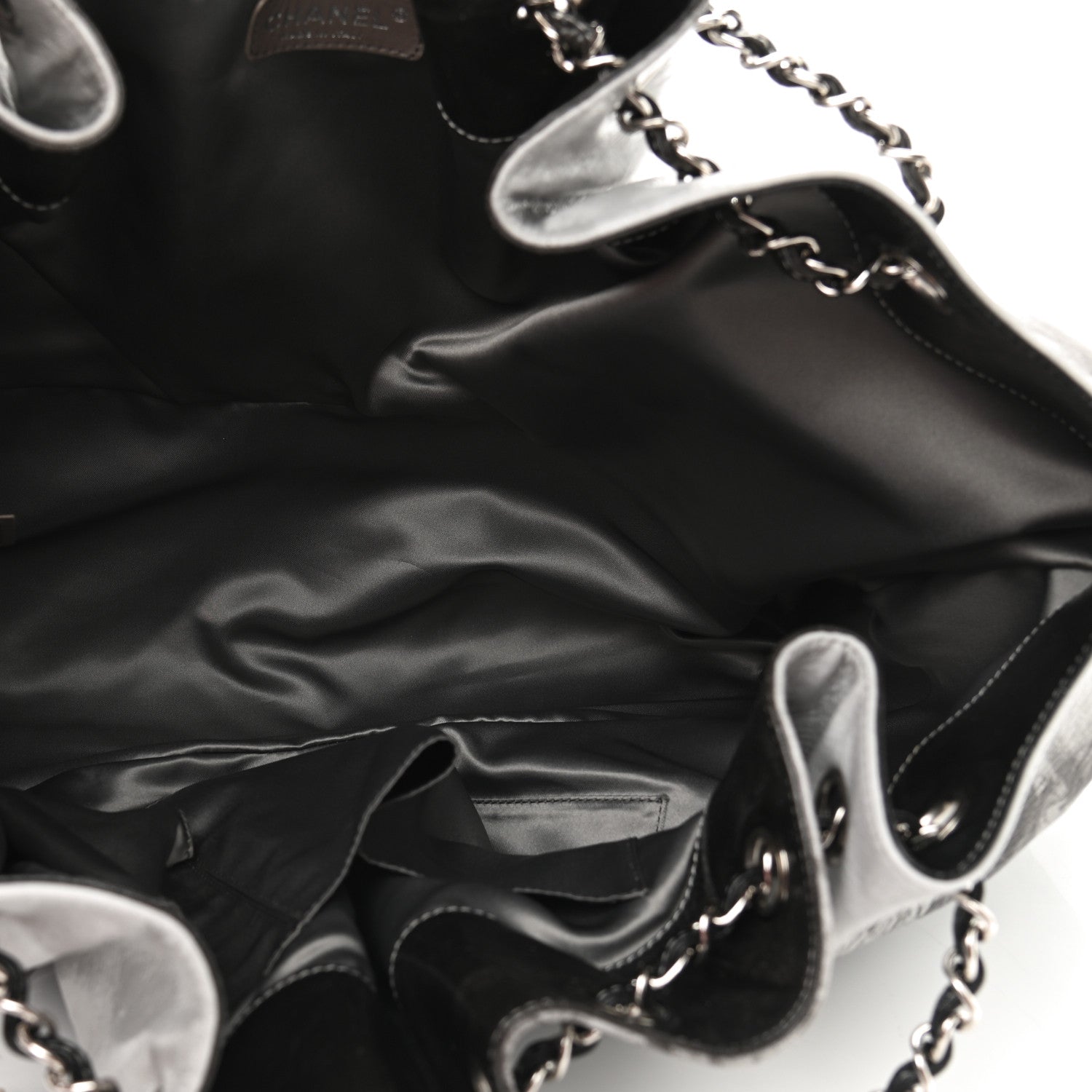 Chanel Vinyl Quilted Melrose Degrade Tote Black 5 of 9